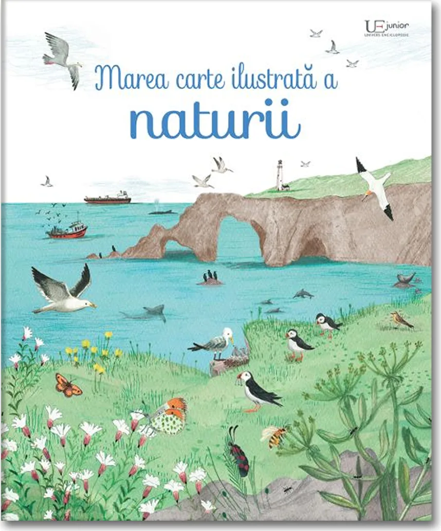 Coperta Marea carte ilustrată a naturii: țărm, păsări marine, flori și insecte